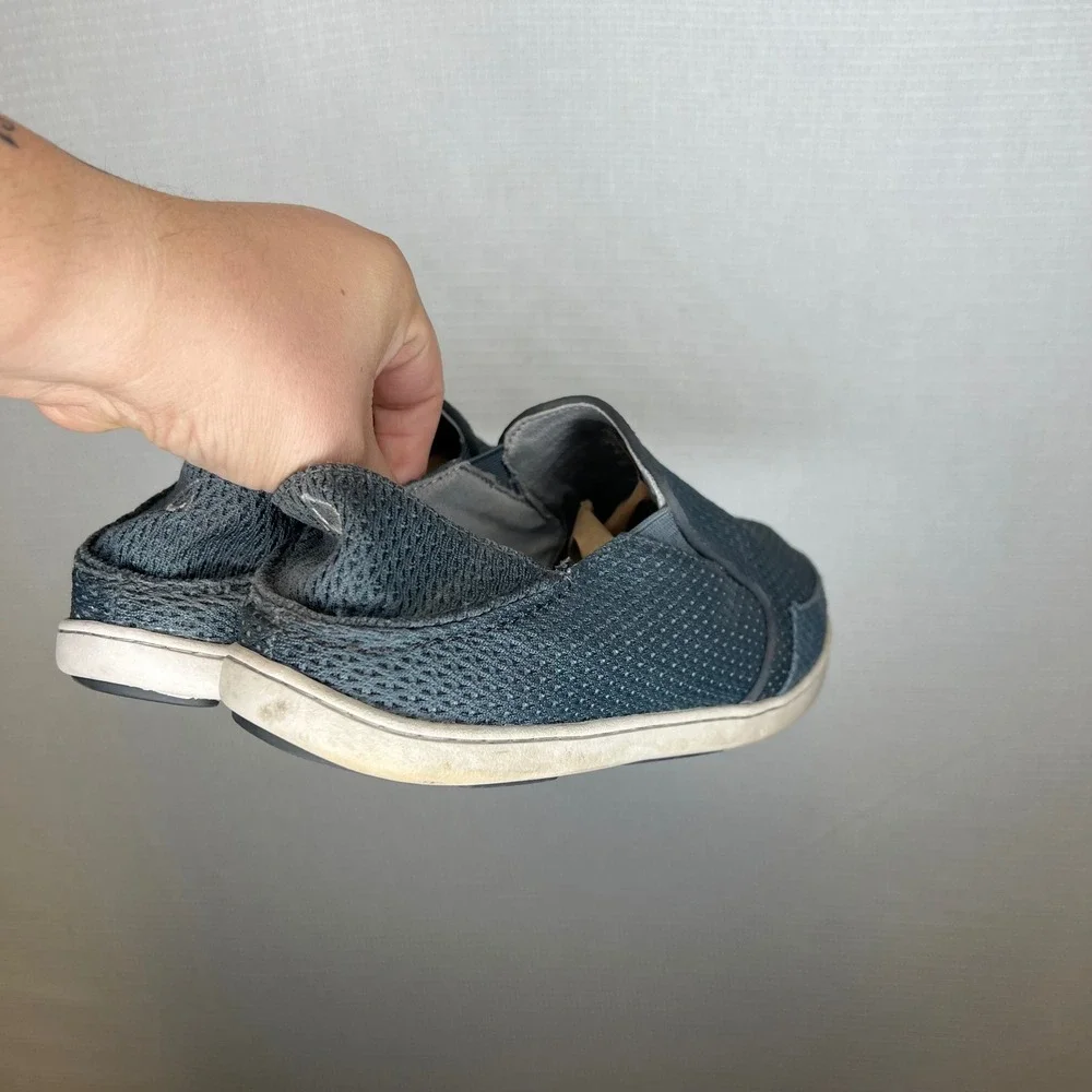 OluKai Nohea Mesh Grey Slip On Loafers Mens 9.5 10188-WGWG Casual Shoes